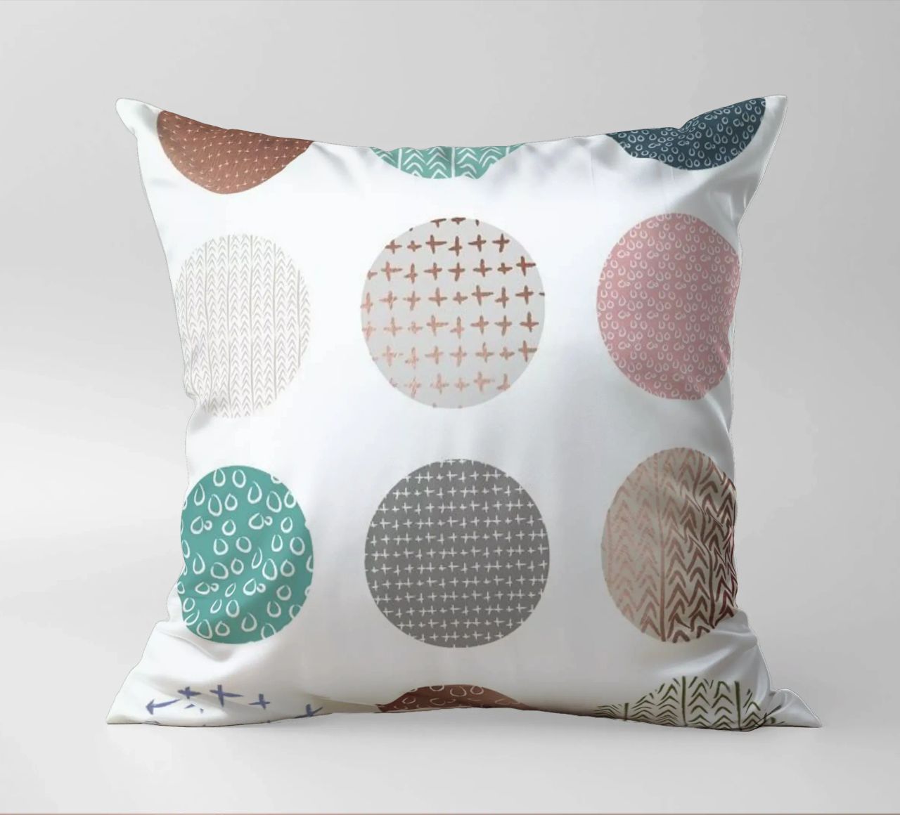 Bronze Pattern Dots decorative cushion by Maria Kritzas