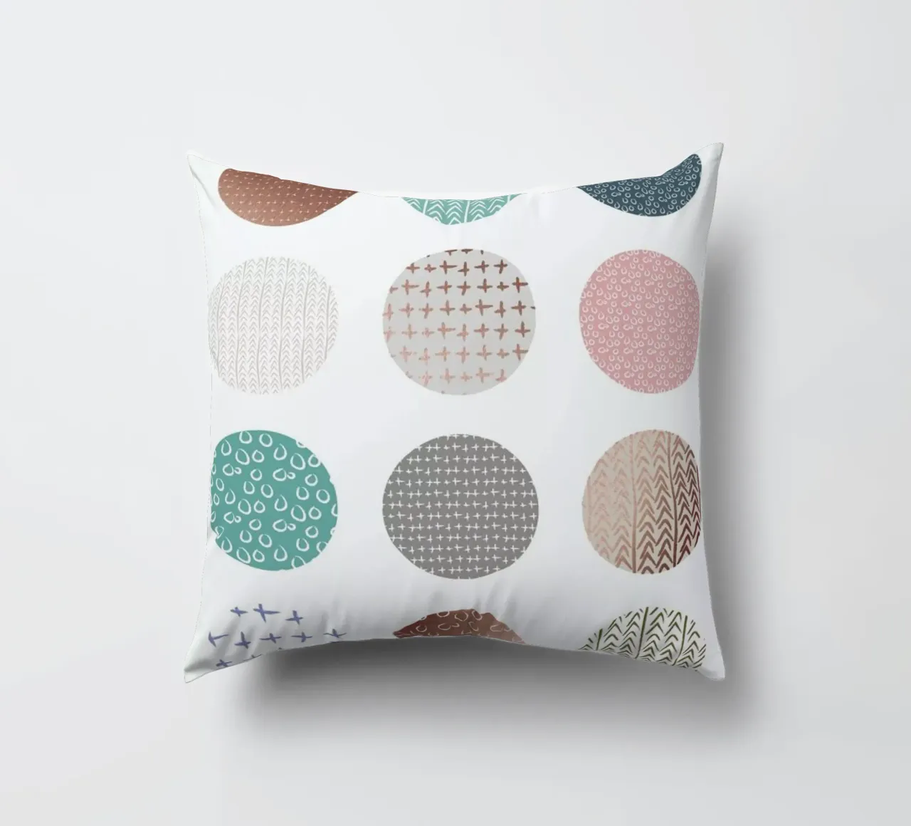 Bronze Pattern Dots Kissen von Maria Kritzas