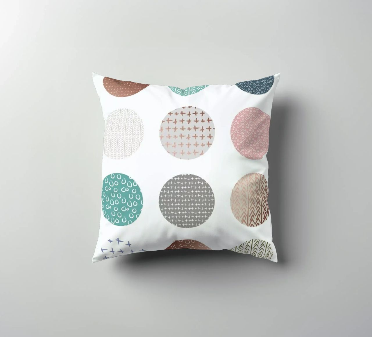 Bronze Pattern Dots decorative cushion by Maria Kritzas