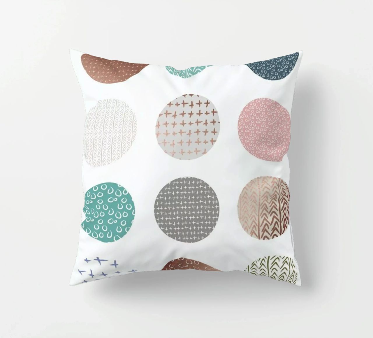 Bronze Pattern Dots decorative cushion by Maria Kritzas