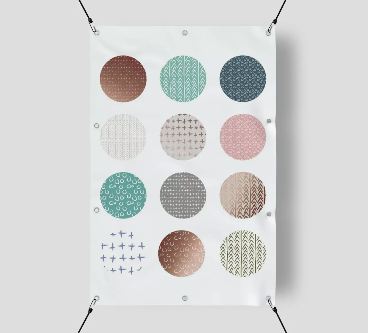 Bronze Pattern Dots telo in pvc da Maria Kritzas