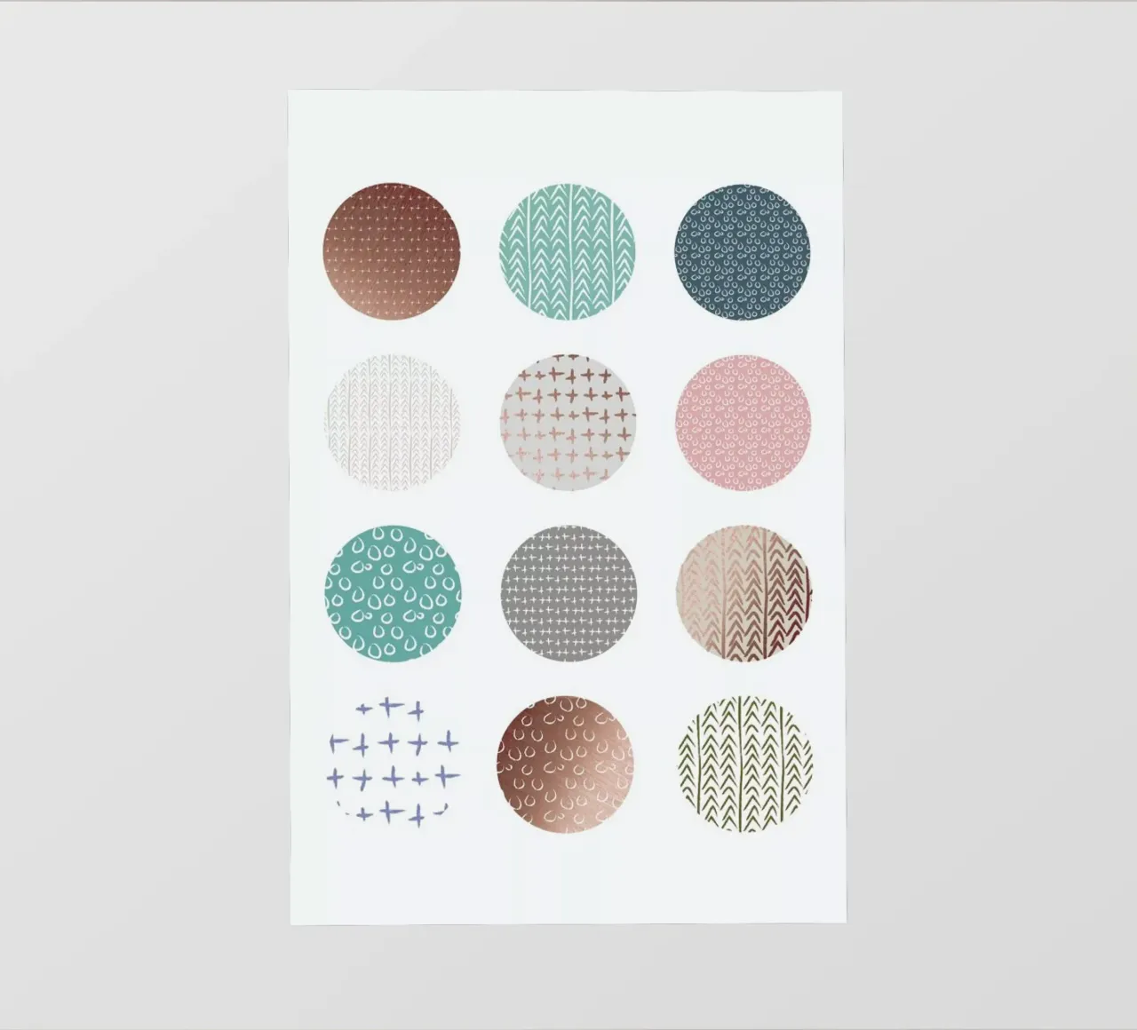 Bronze Pattern Dots telo in pvc da Maria Kritzas