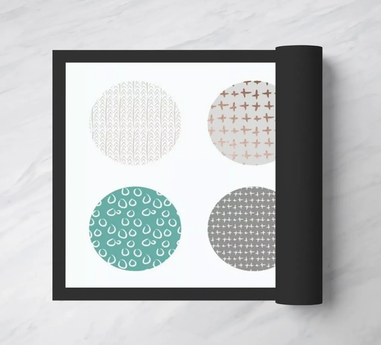 Bronze Pattern Dots Fußmatte von Maria Kritzas