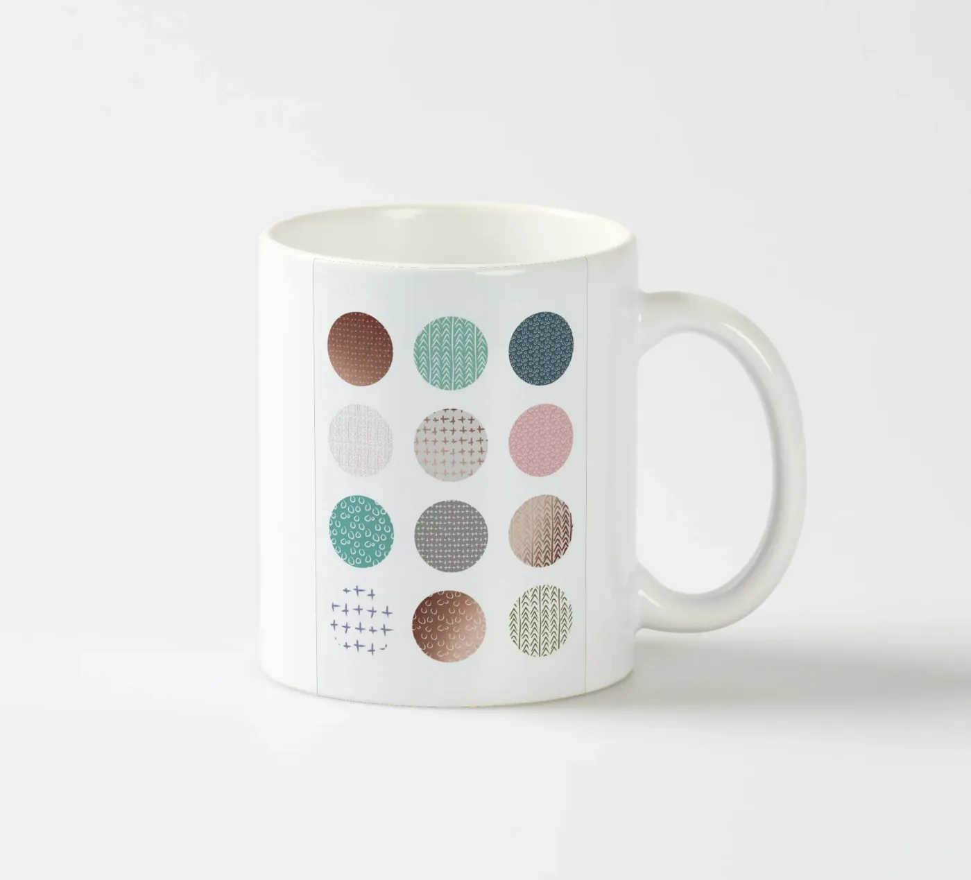 Bronze Pattern Dots ceramic mug by Maria Kritzas