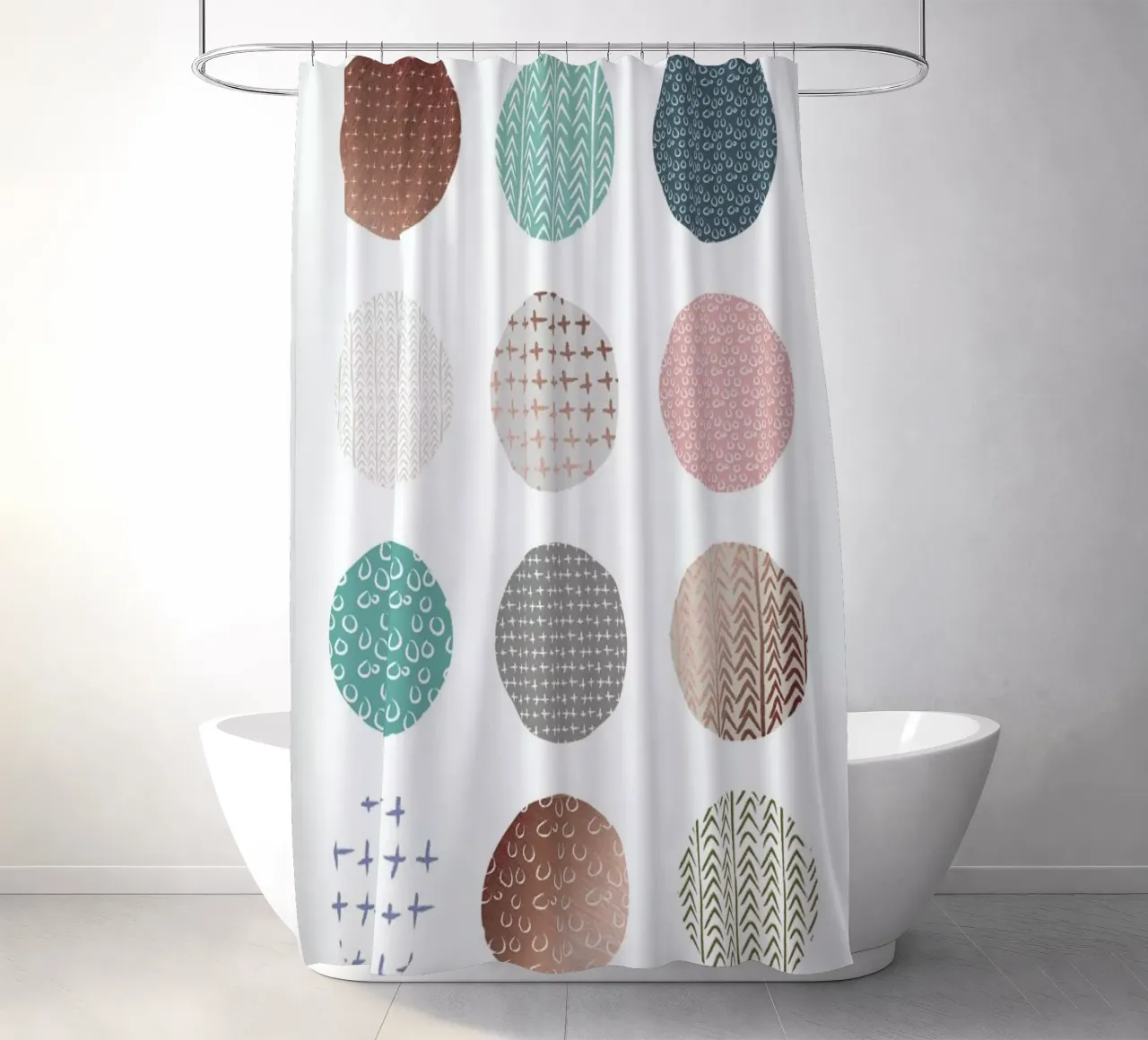 Bronze Pattern Dots tenda da doccia da Maria Kritzas