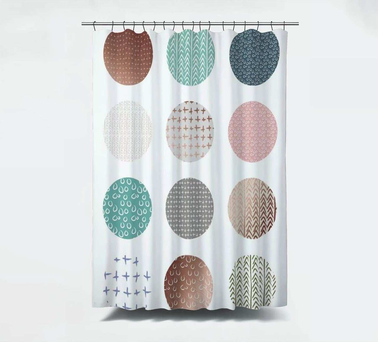 Bronze Pattern Dots shower curtain by Maria Kritzas