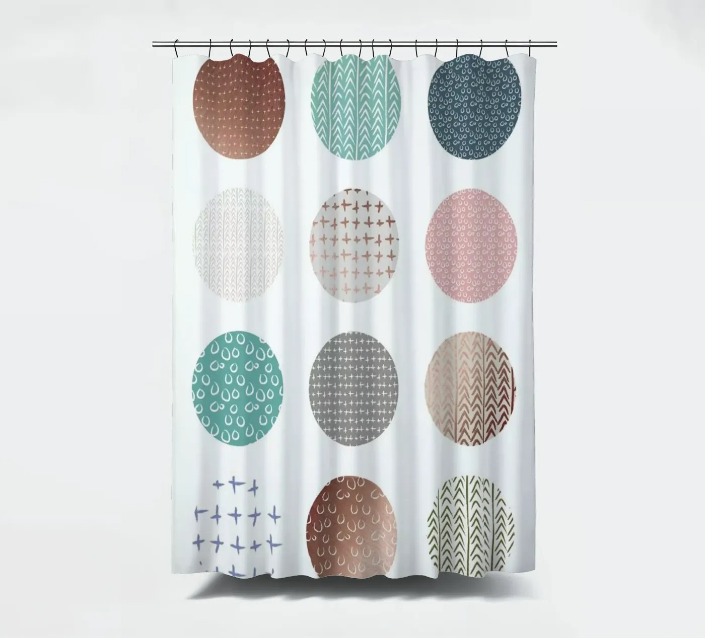 Bronze Pattern Dots Duschvorhang von Maria Kritzas