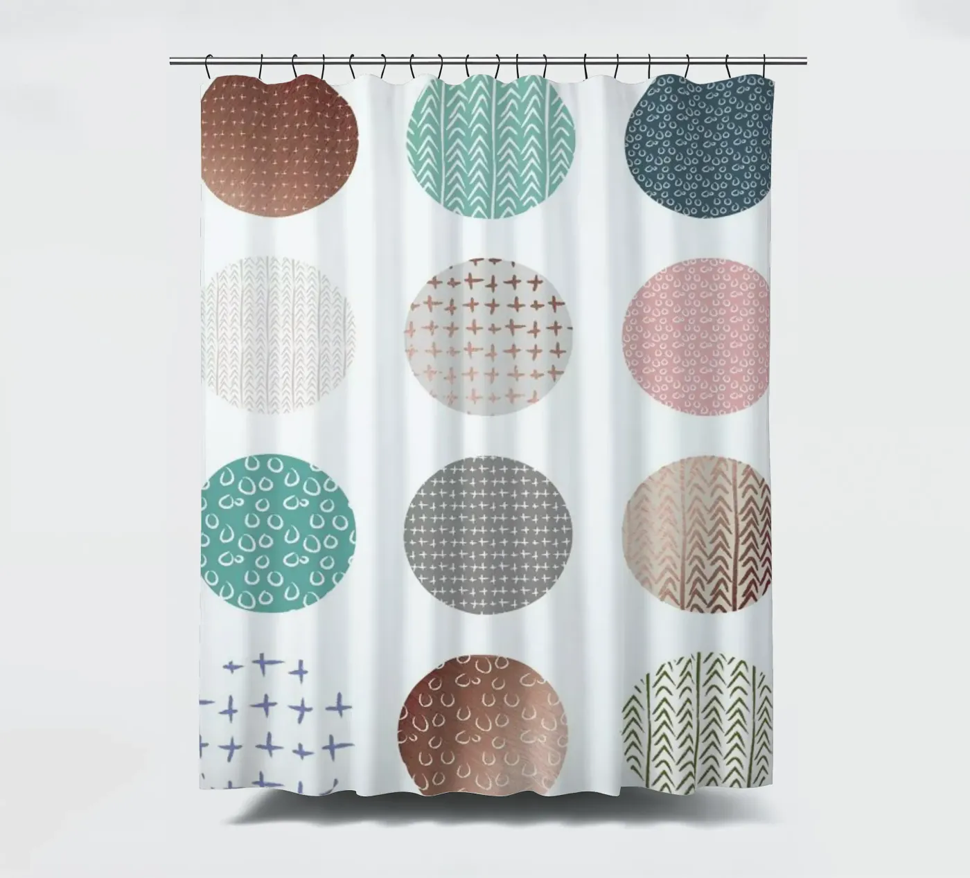 Bronze Pattern Dots Duschvorhang von Maria Kritzas