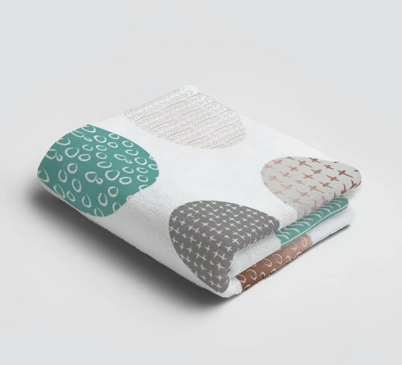 Bronze Pattern Dots badhanddoek van Maria Kritzas