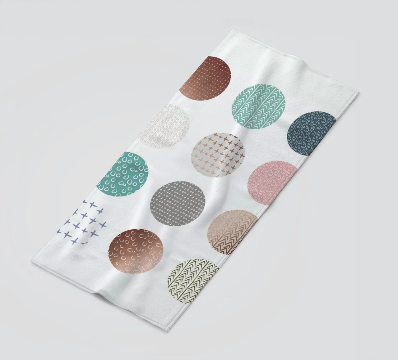 Bronze Pattern Dots beach towel by Maria Kritzas