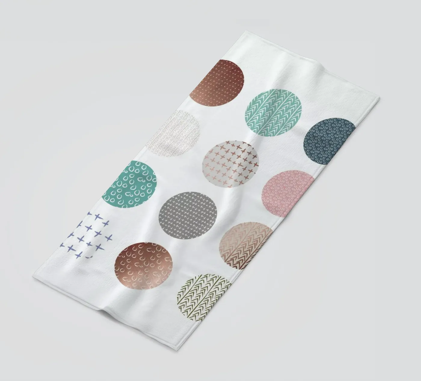 Bronze Pattern Dots beach towel by Maria Kritzas