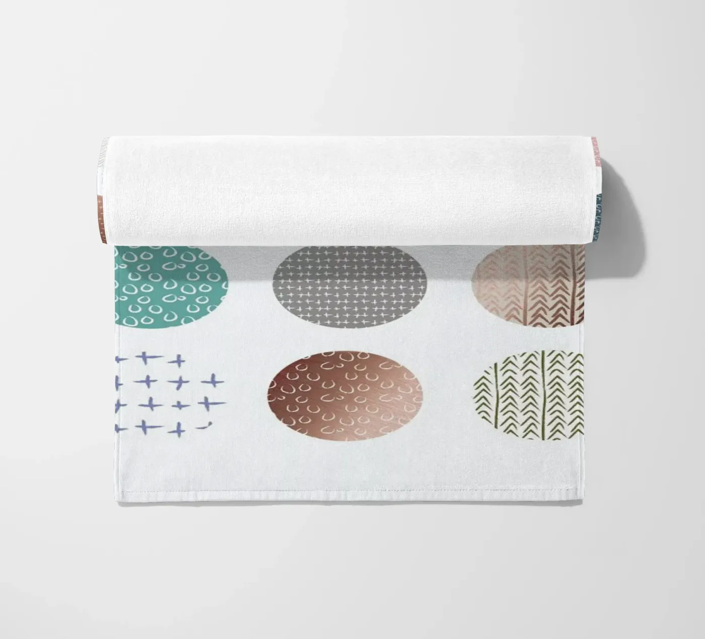 Bronze Pattern Dots beach towel by Maria Kritzas