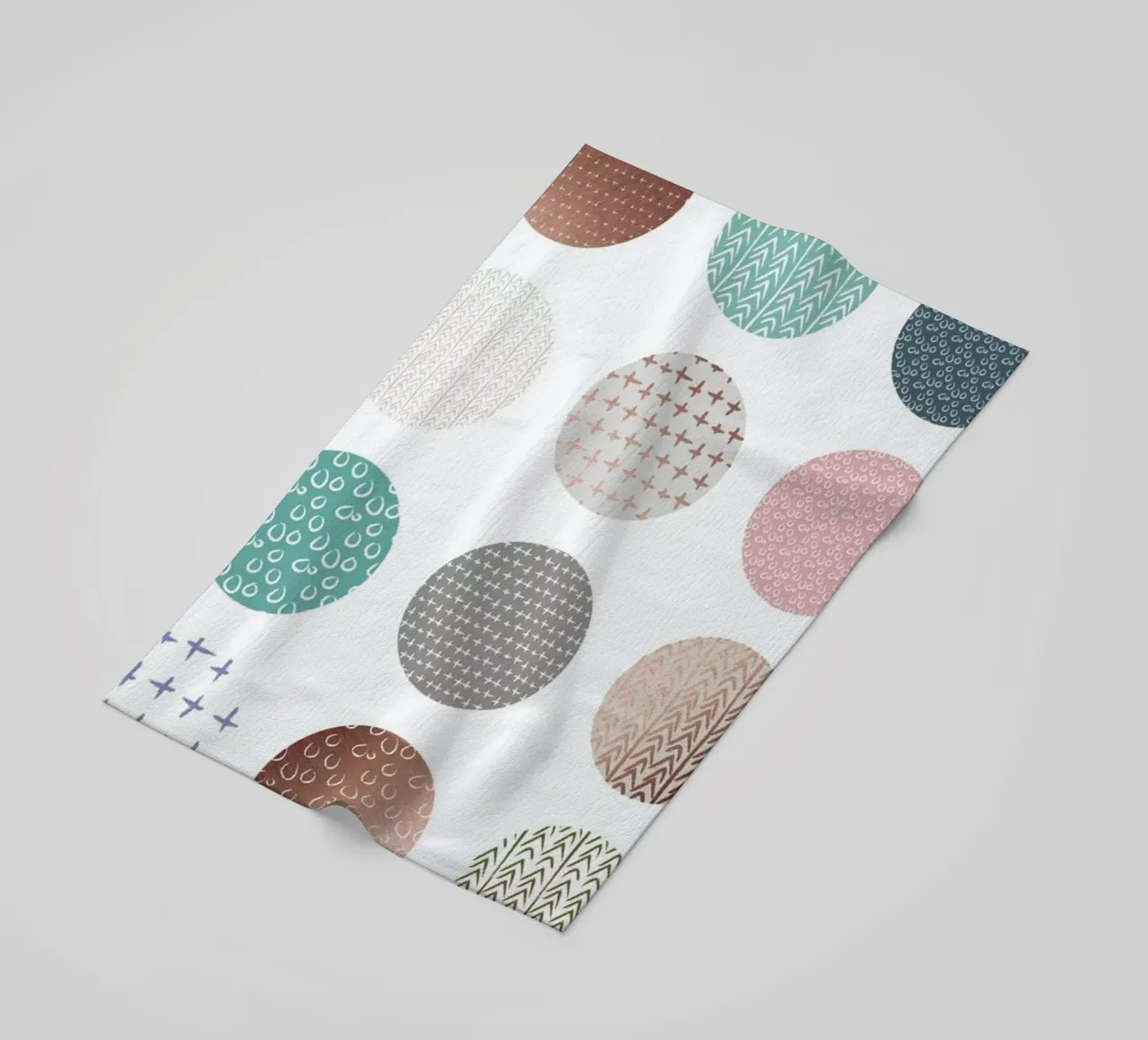 Bronze Pattern Dots beach towel by Maria Kritzas