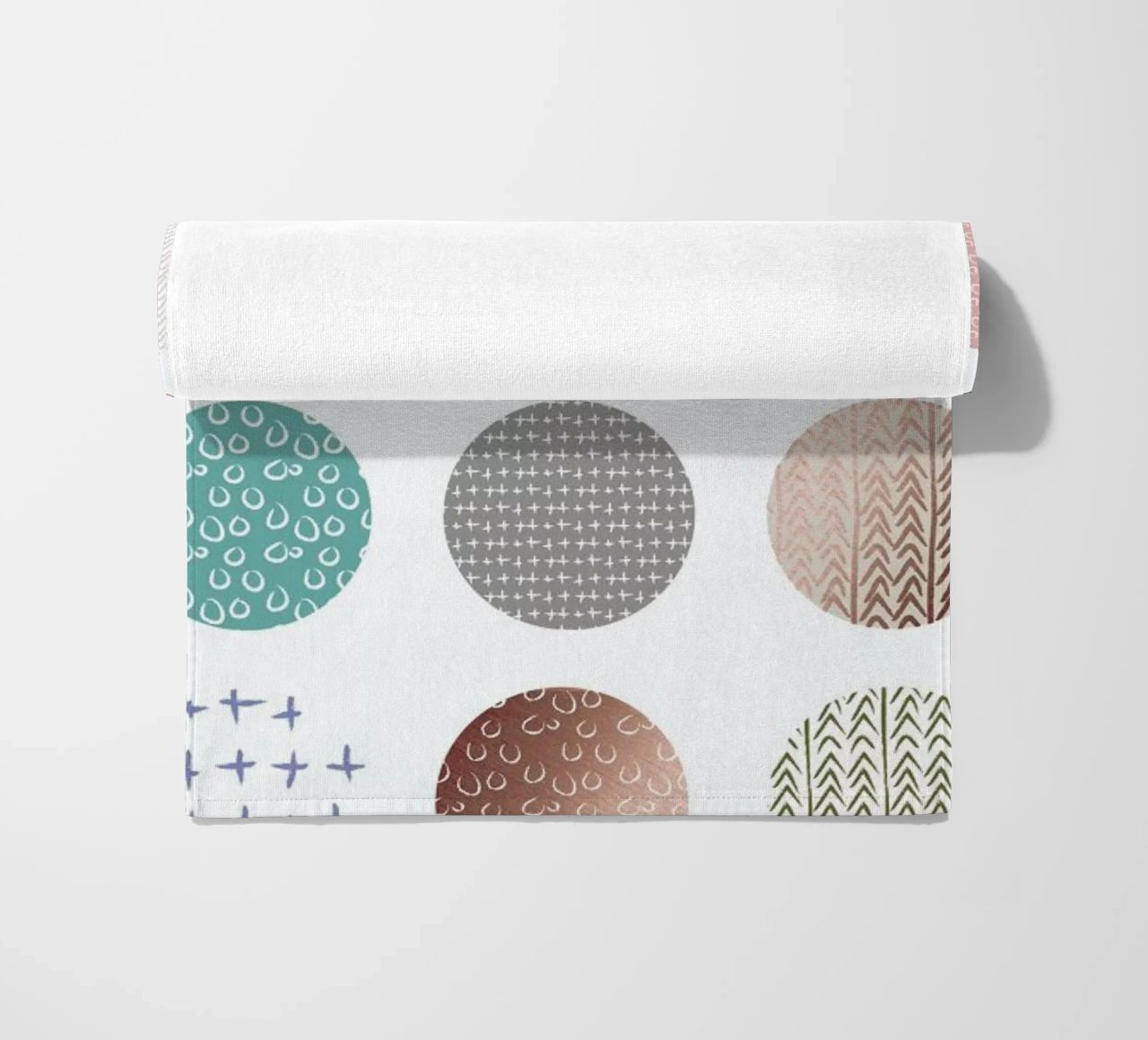 Bronze Pattern Dots beach towel by Maria Kritzas