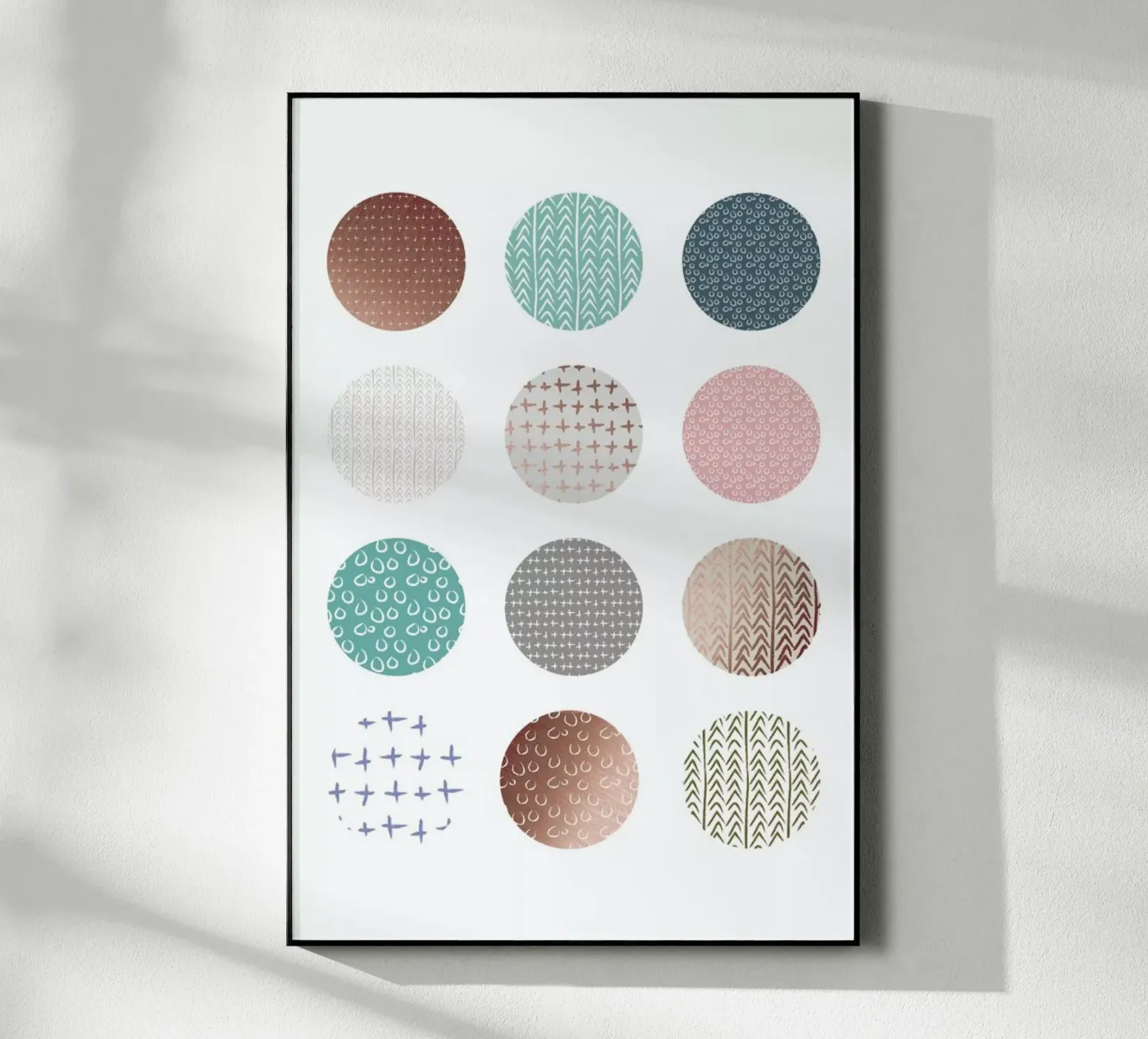 Bronze Pattern Dots acryl van Maria Kritzas
