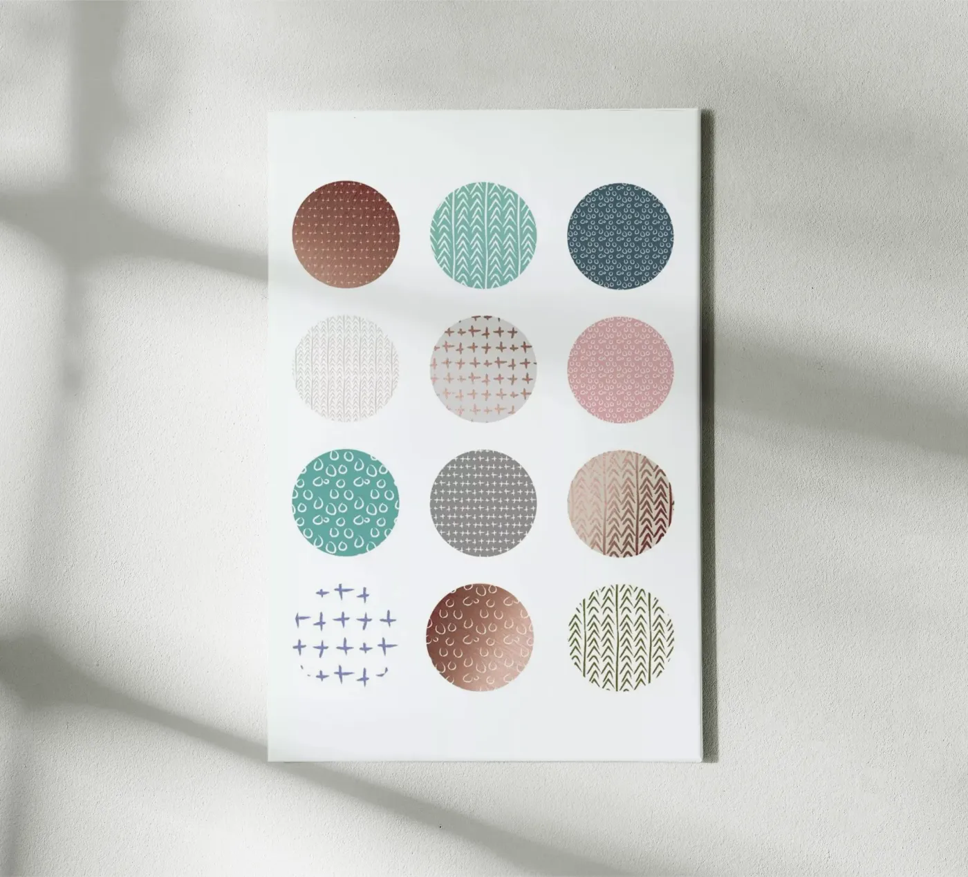 Bronze Pattern Dots canvas by Maria Kritzas