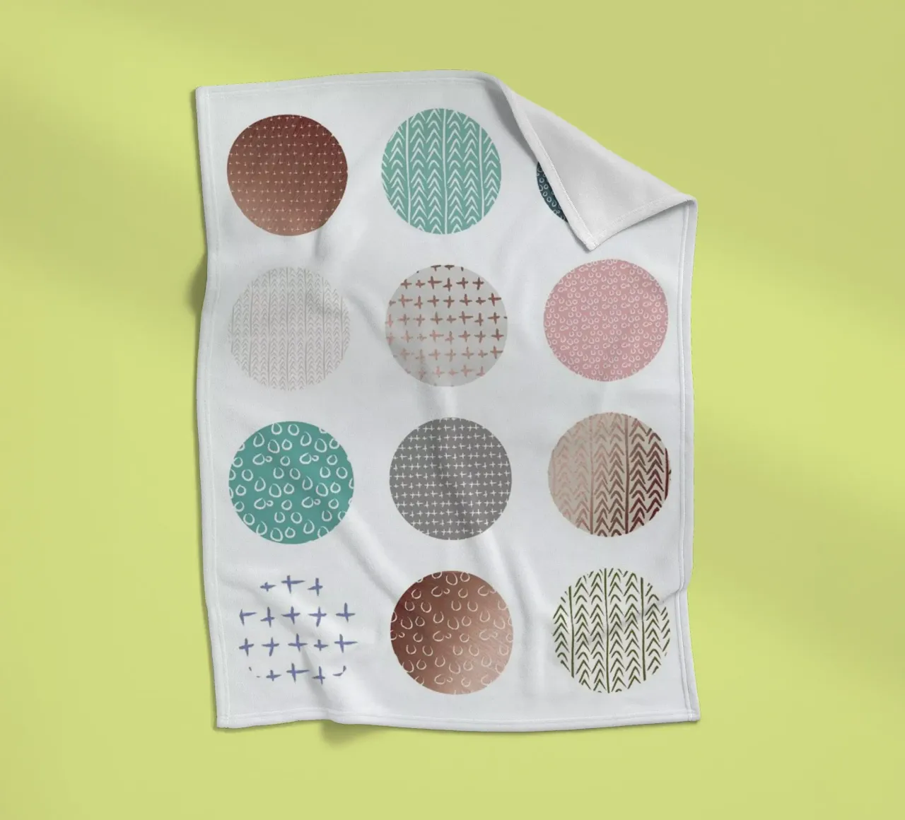 Bronze Pattern Dots fleecedeken van Maria Kritzas
