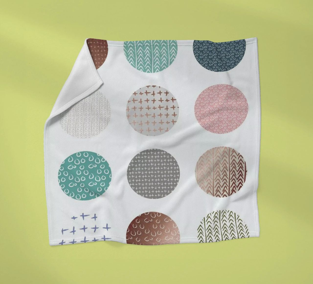 Bronze Pattern Dots fleece blanket by Maria Kritzas
