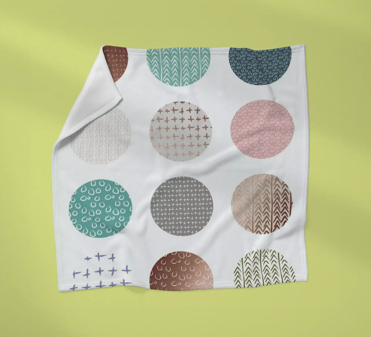Bronze Pattern Dots fleecedeken van Maria Kritzas