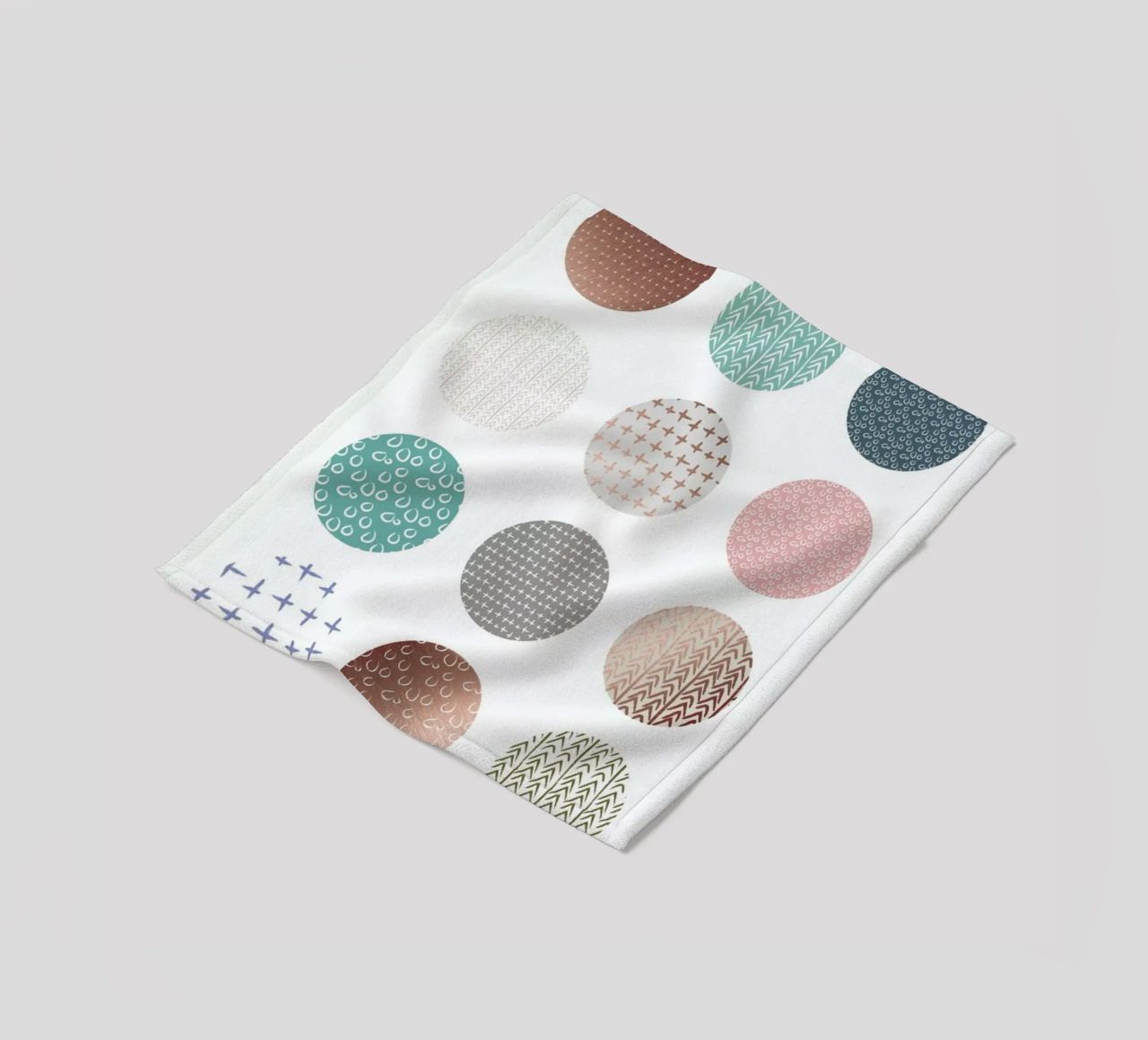 Bronze Pattern Dots fleece blanket by Maria Kritzas