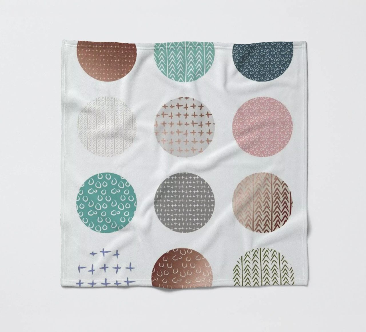 Bronze Pattern Dots fleece blanket by Maria Kritzas