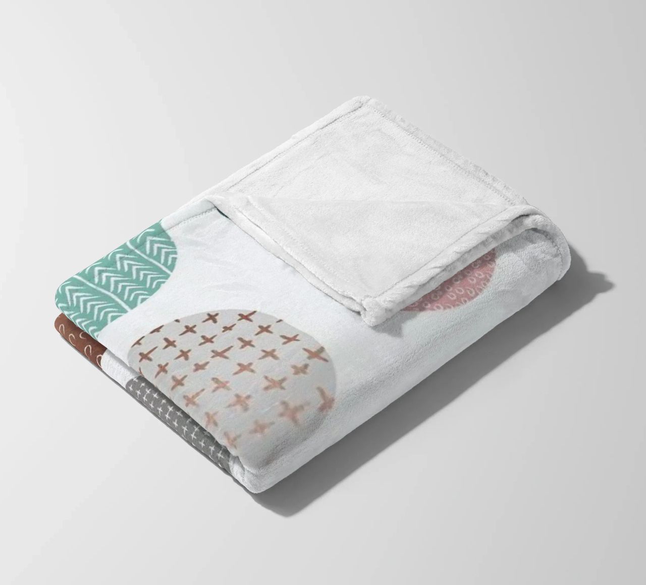 Bronze Pattern Dots fleece blanket by Maria Kritzas