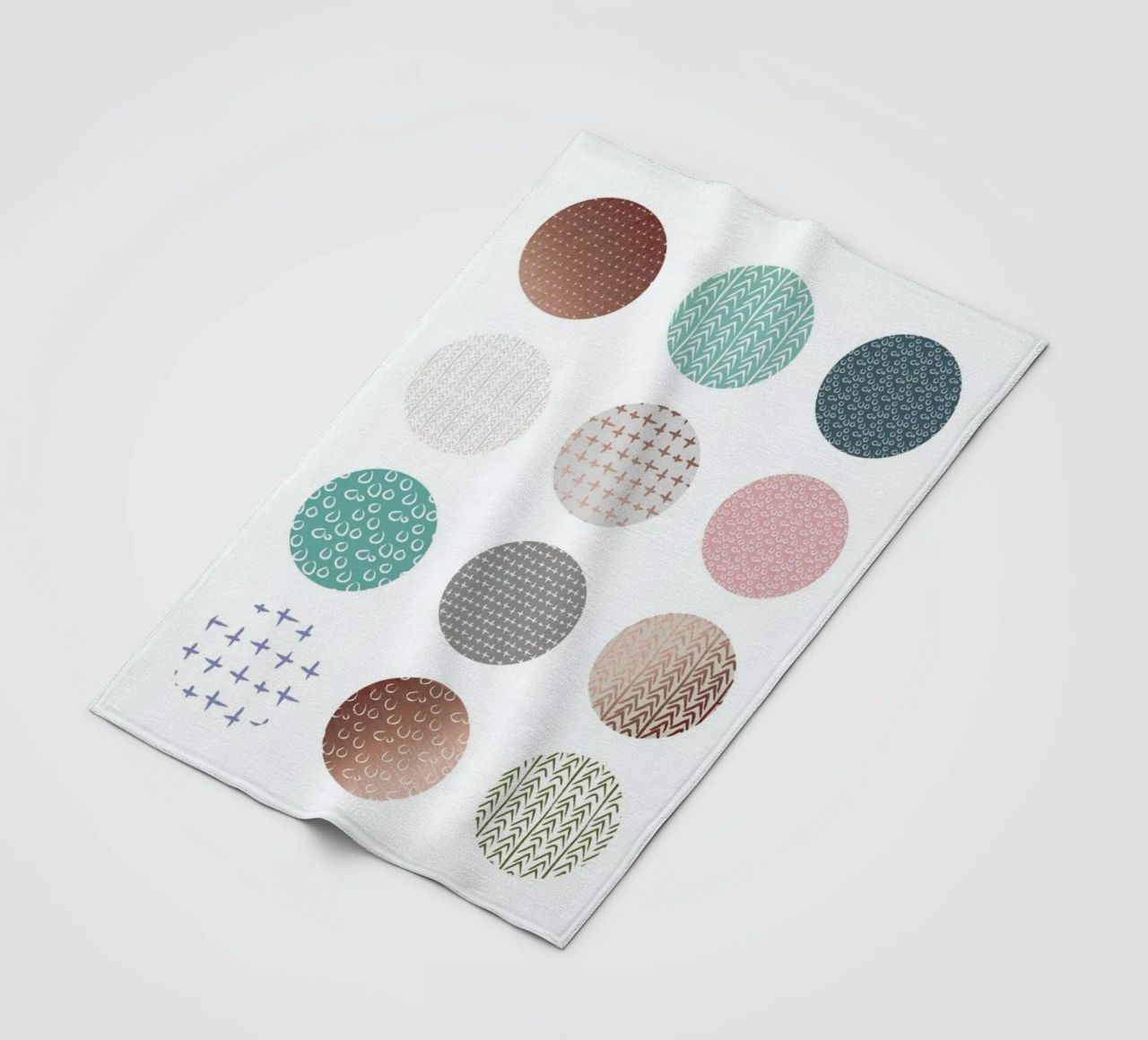 Bronze Pattern Dots fleece blanket by Maria Kritzas