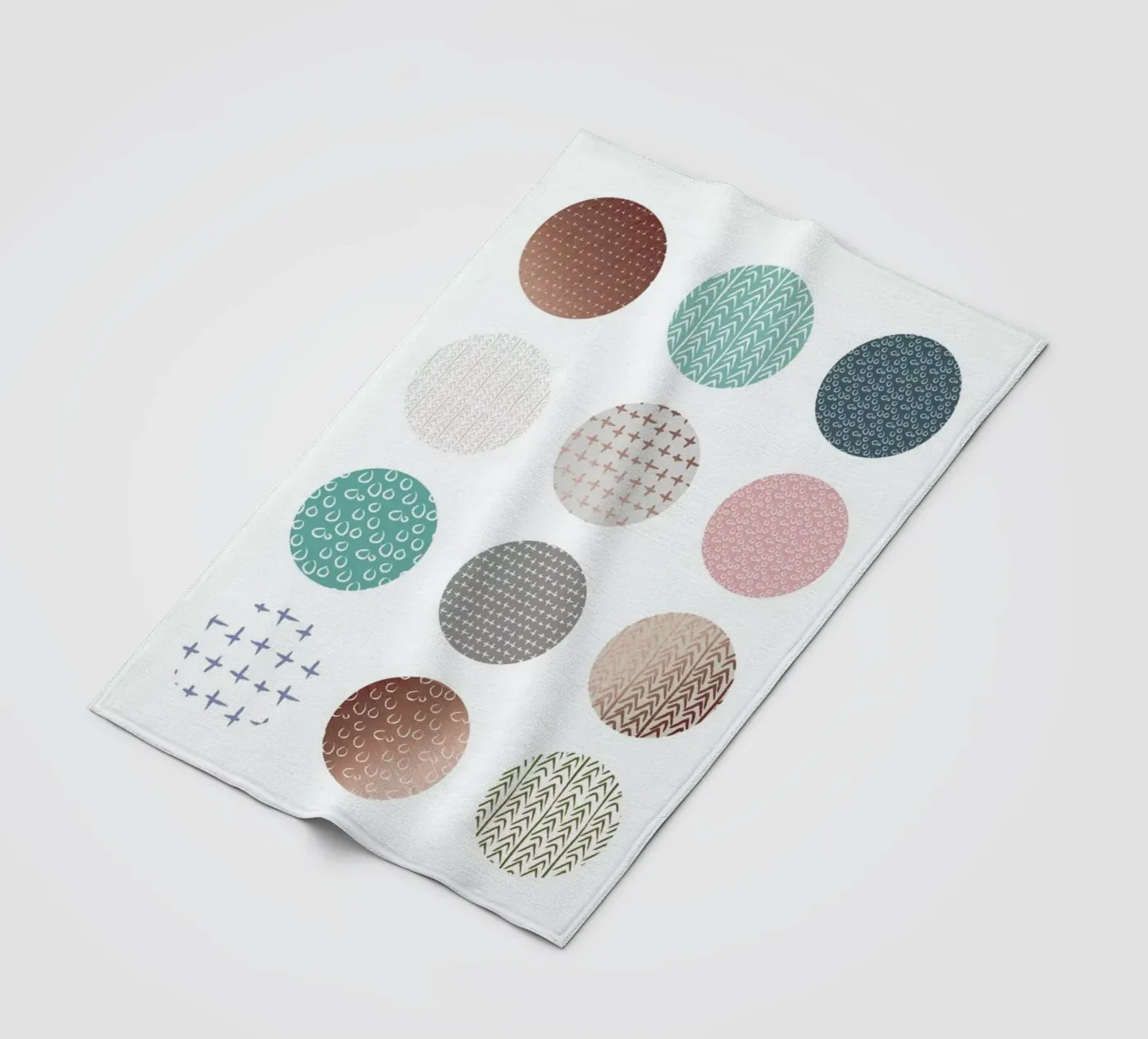 Bronze Pattern Dots fleecedeken van Maria Kritzas