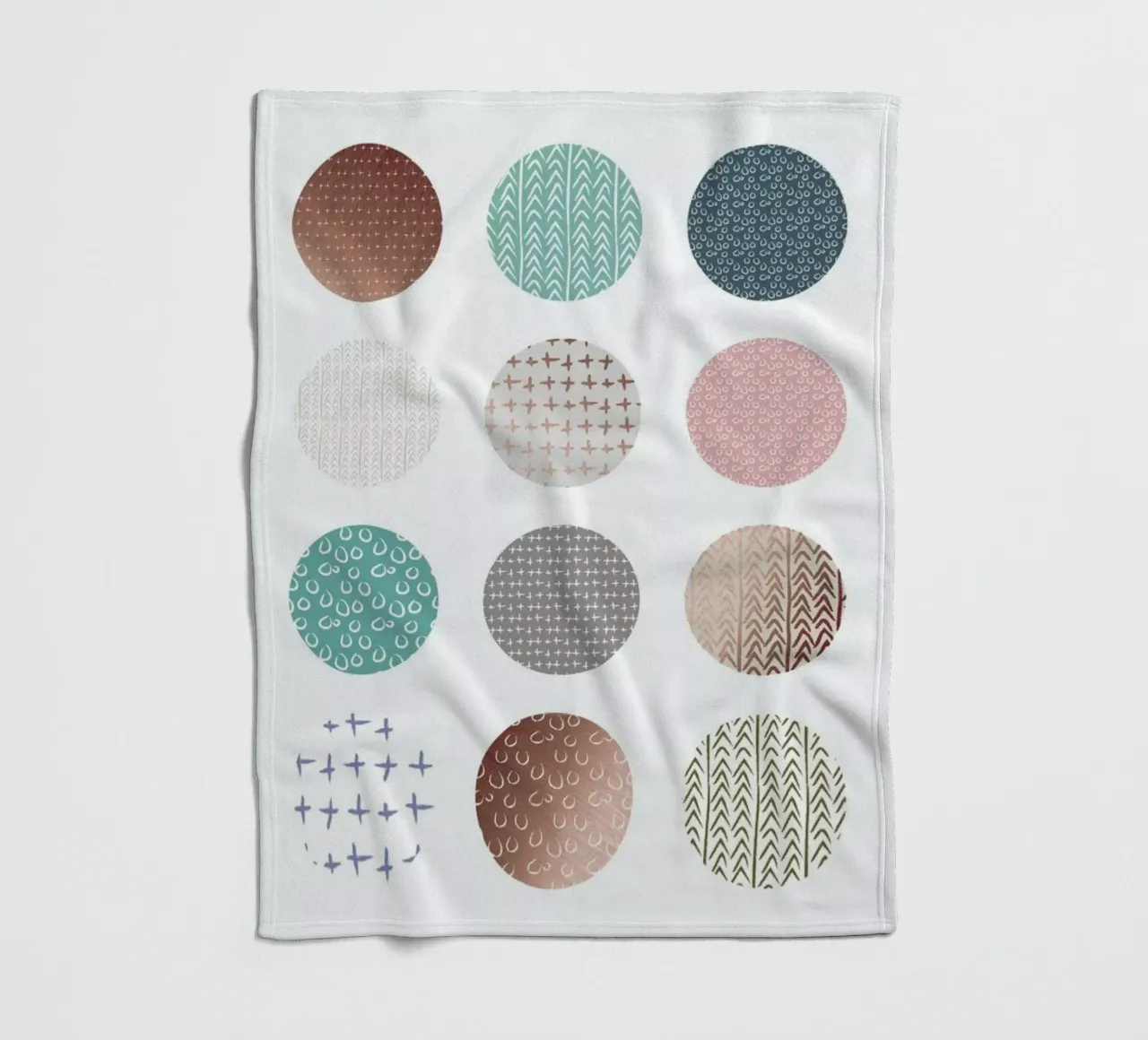 Bronze Pattern Dots fleecedeken van Maria Kritzas