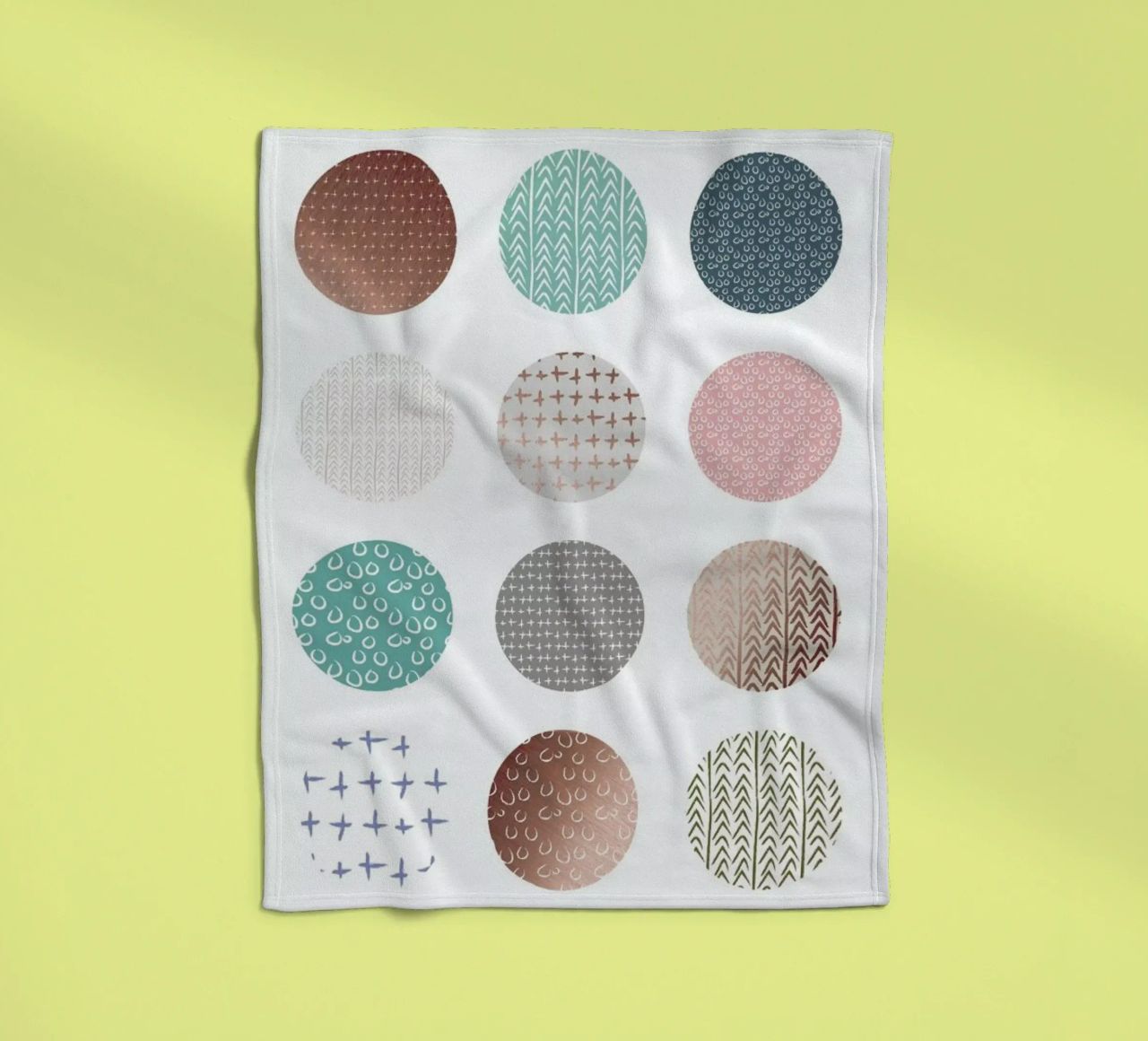 Bronze Pattern Dots fleece blanket by Maria Kritzas