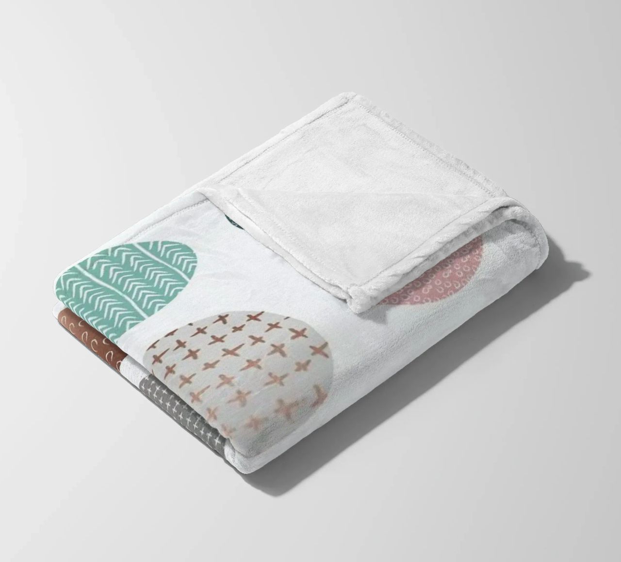 Bronze Pattern Dots fleece blanket by Maria Kritzas
