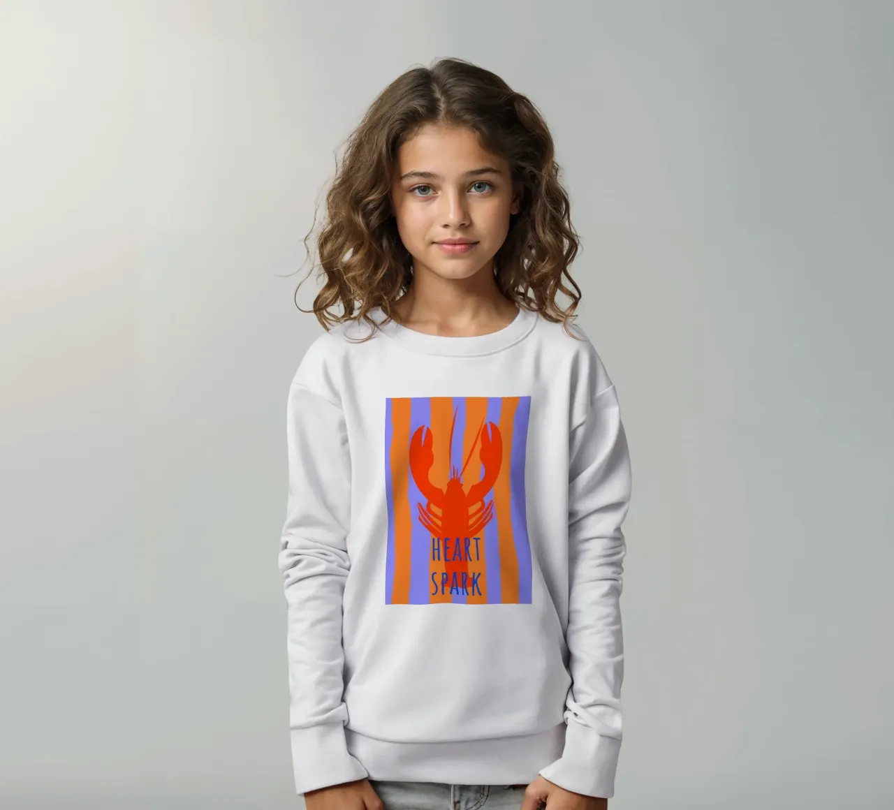 heart spark. Lobster. felpa bambino da FRICKE DESIGN
