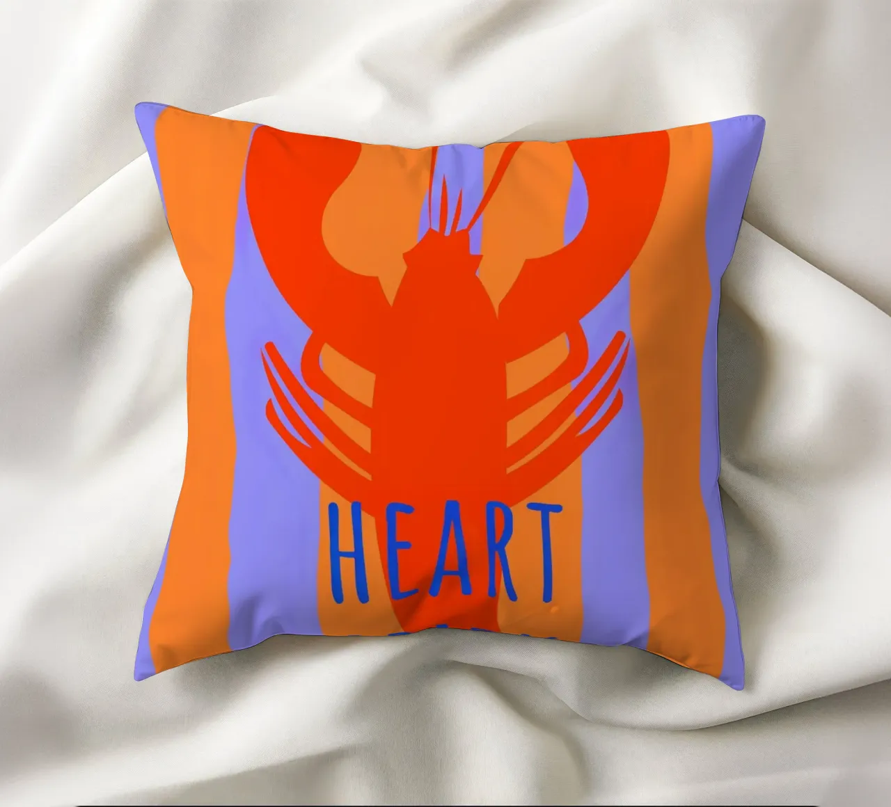 heart spark. Lobster. cuscino da FRICKE DESIGN