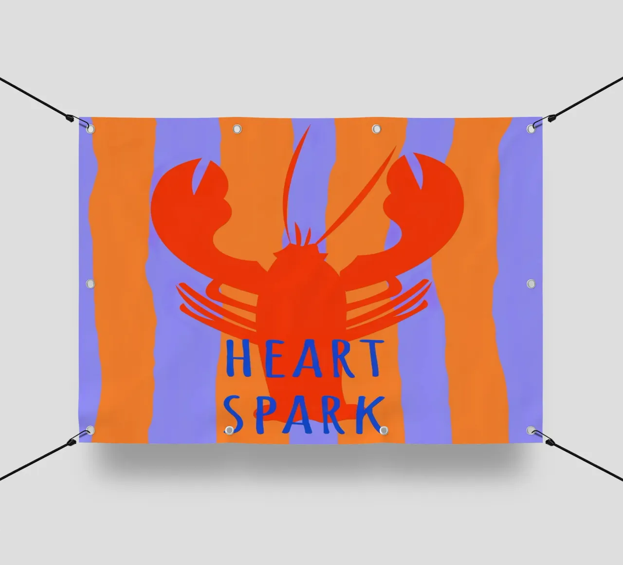 heart spark. Lobster. telo in pvc da FRICKE DESIGN
