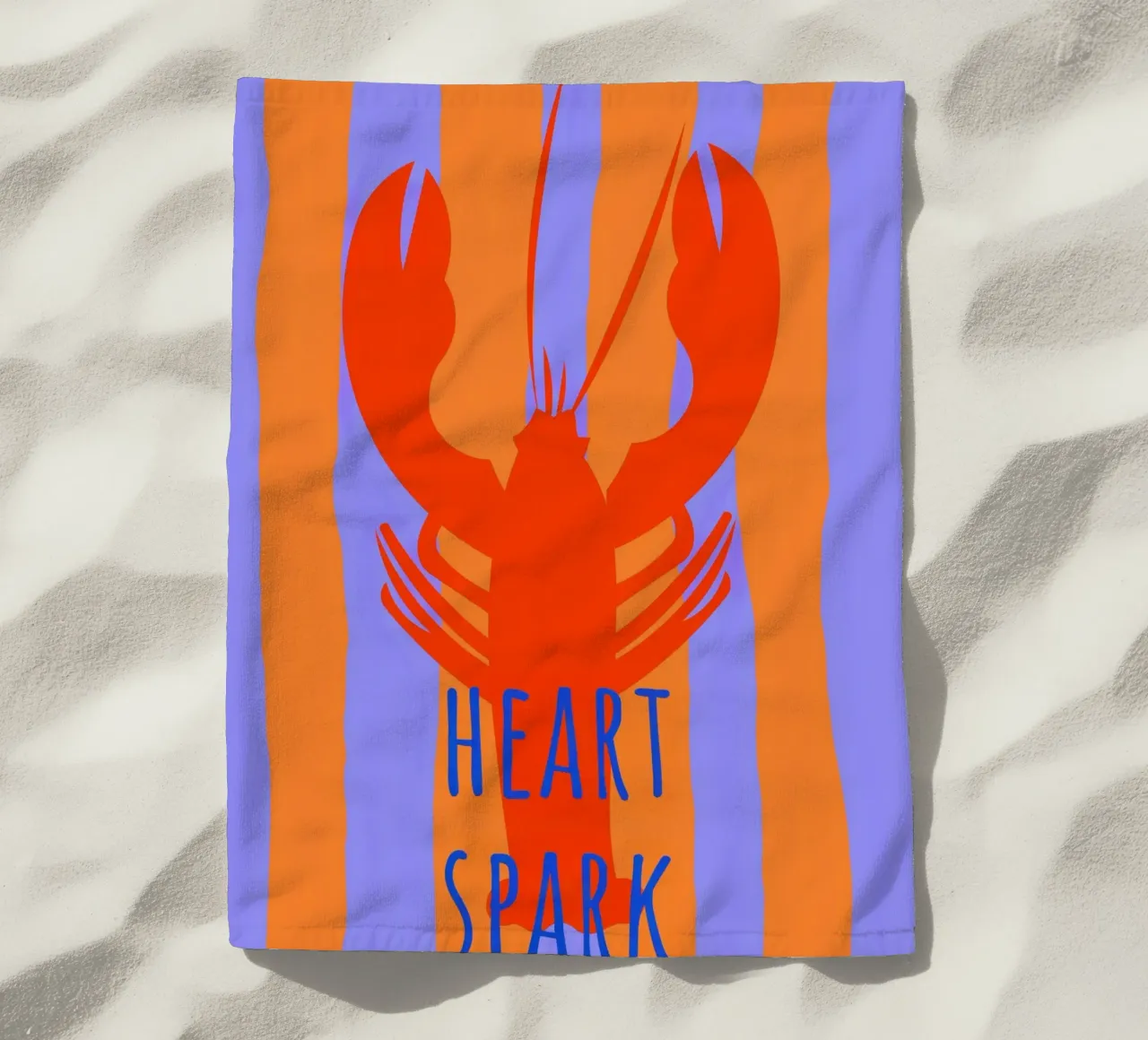 heart spark. Lobster. telo mare da FRICKE DESIGN