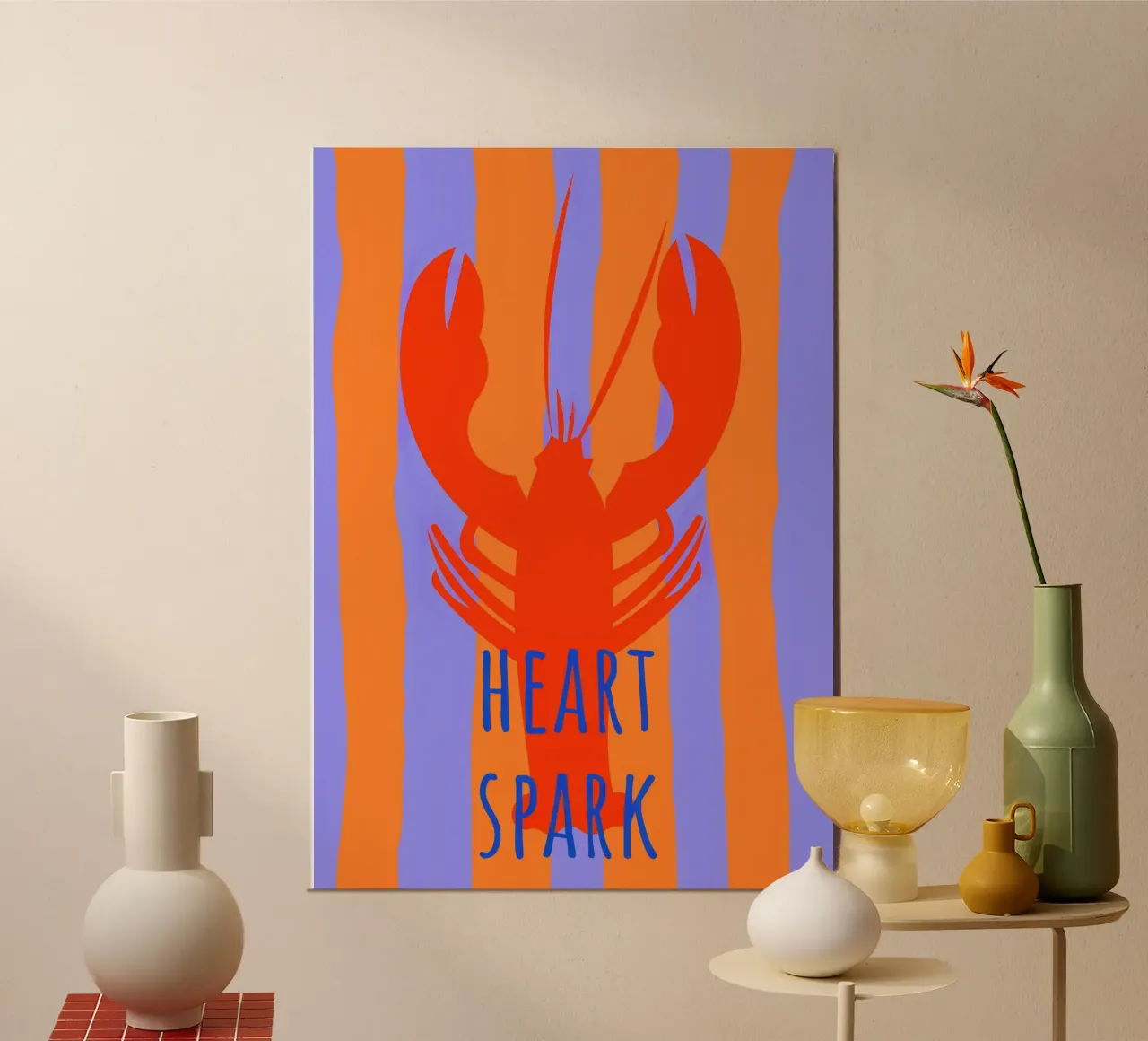 heart spark. Lobster. alluminio dibond da FRICKE DESIGN