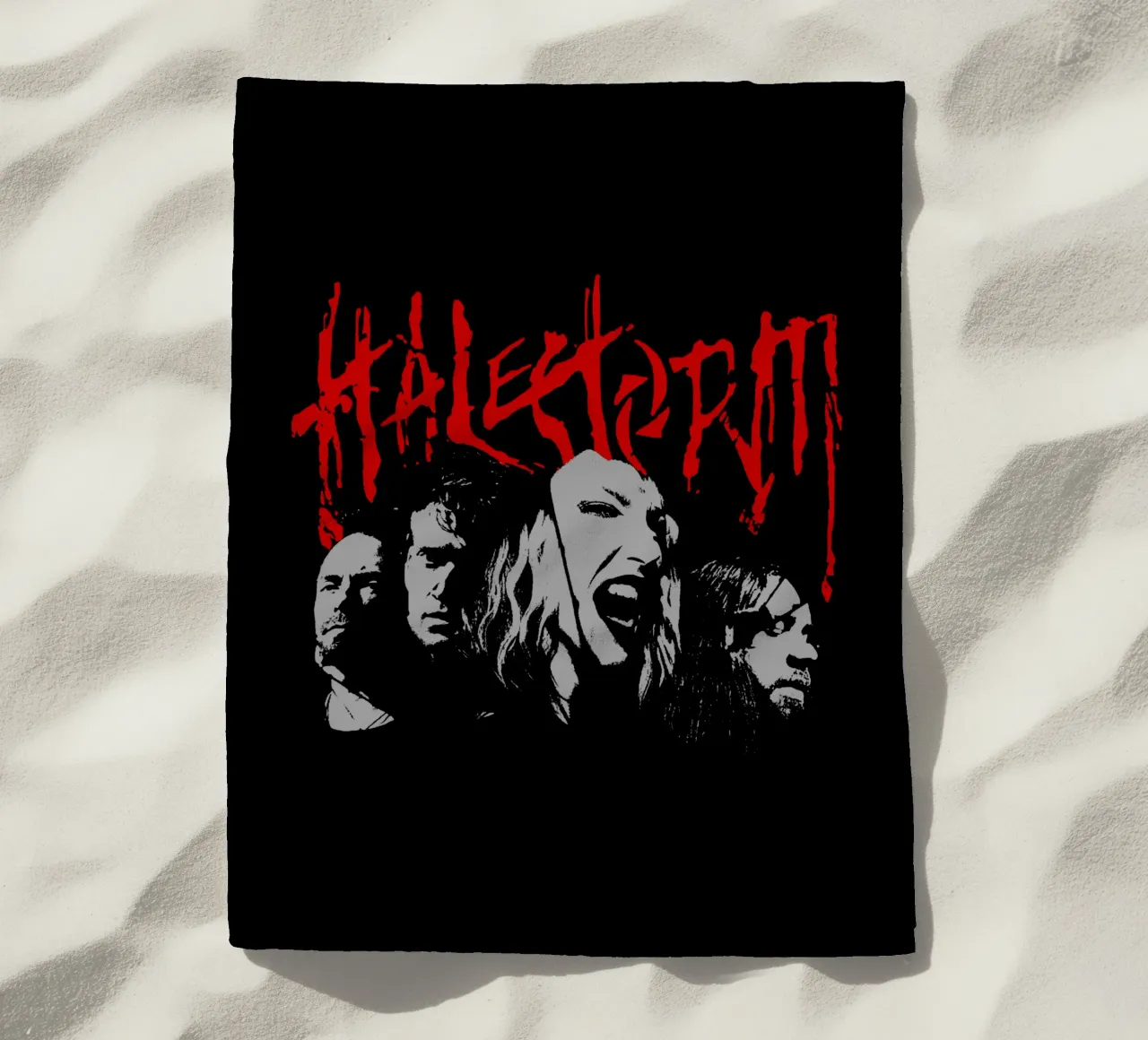 Banda di membri d'epoca Halestrom telo mare da https://www.juniqe.com/uk/shop/Henndraws