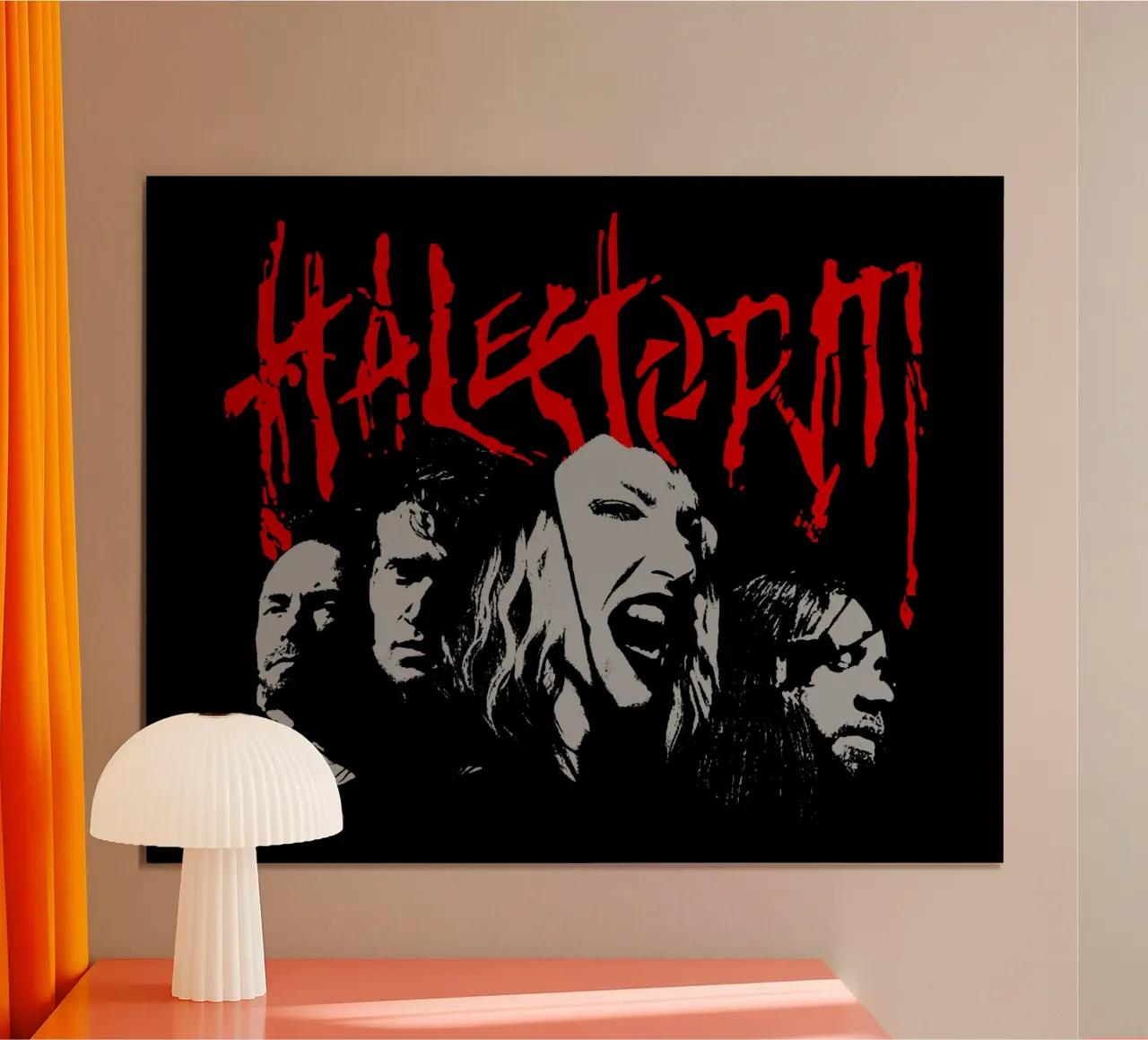 Banda di membri d'epoca Halestrom poster da https://www.juniqe.com/uk/shop/Henndraws