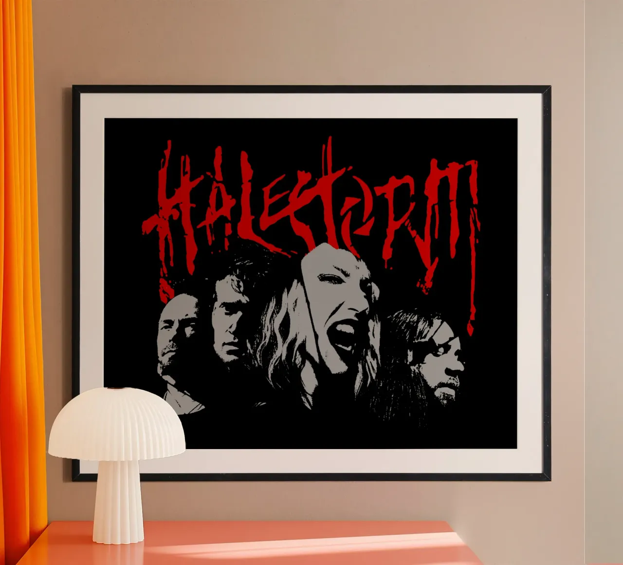 Banda di membri d'epoca Halestrom poster da https://www.juniqe.com/uk/shop/Henndraws
