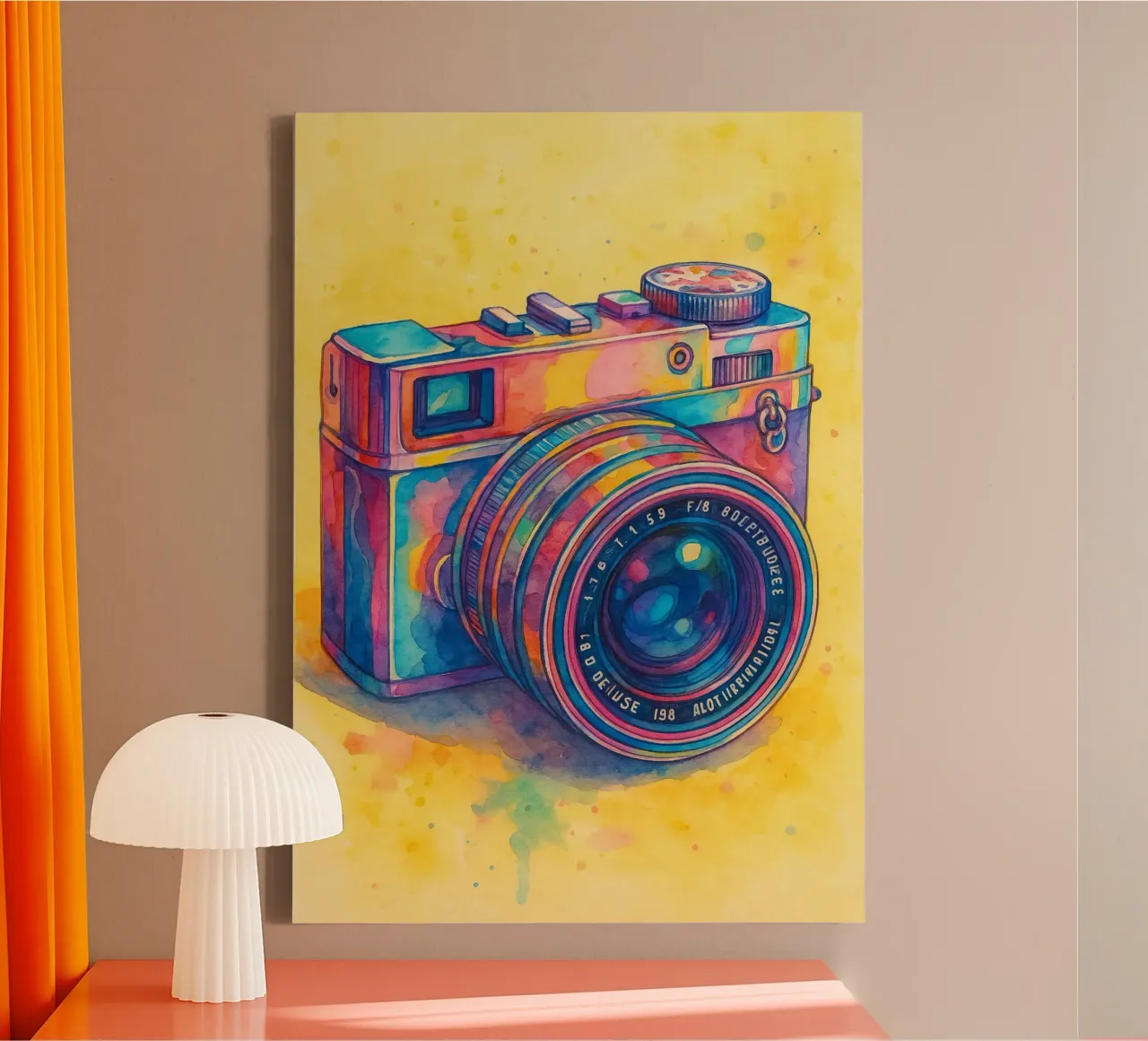 macchina fotografica vecchio quadro d'epoca tela con Cornice a cassetta da kroocoot