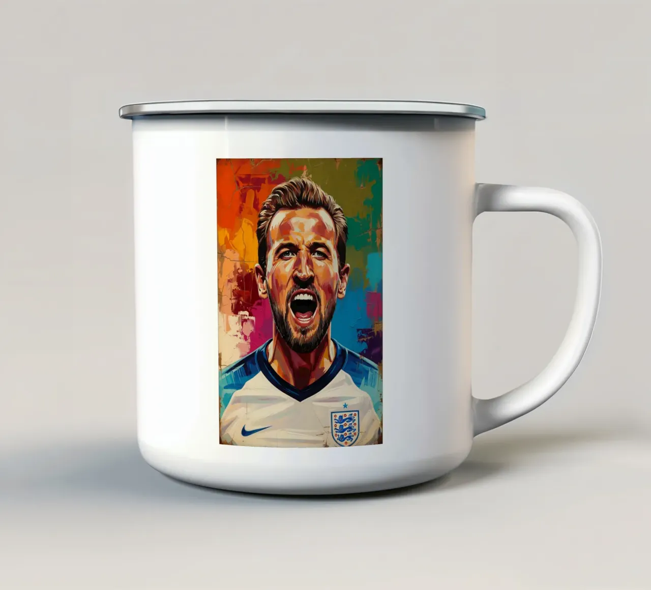 Harry Kane abstracte kunst emaille mok van Lembayung art