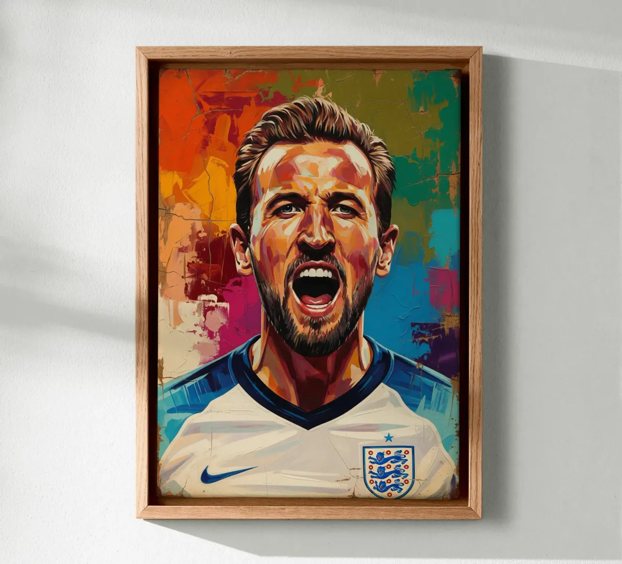 Harry Kane abstracte kunst canvas met Baklijst van Lembayung art