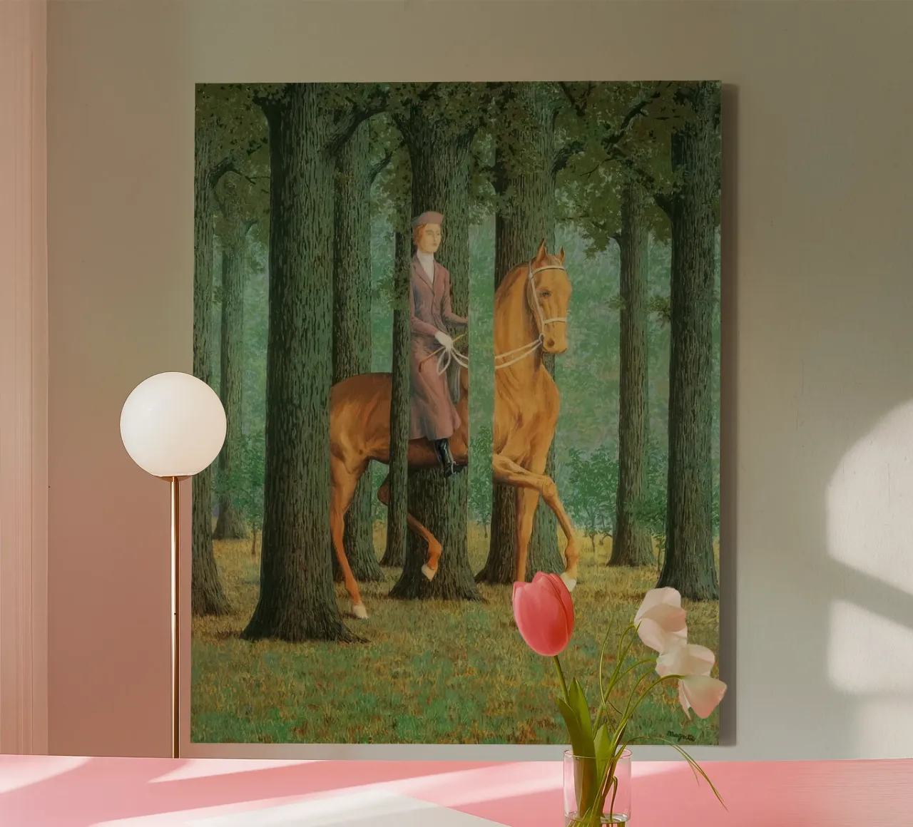 The Blank Signature, 1965 by Rene Magritte canvas with Floater frame by TIGER JHONSON