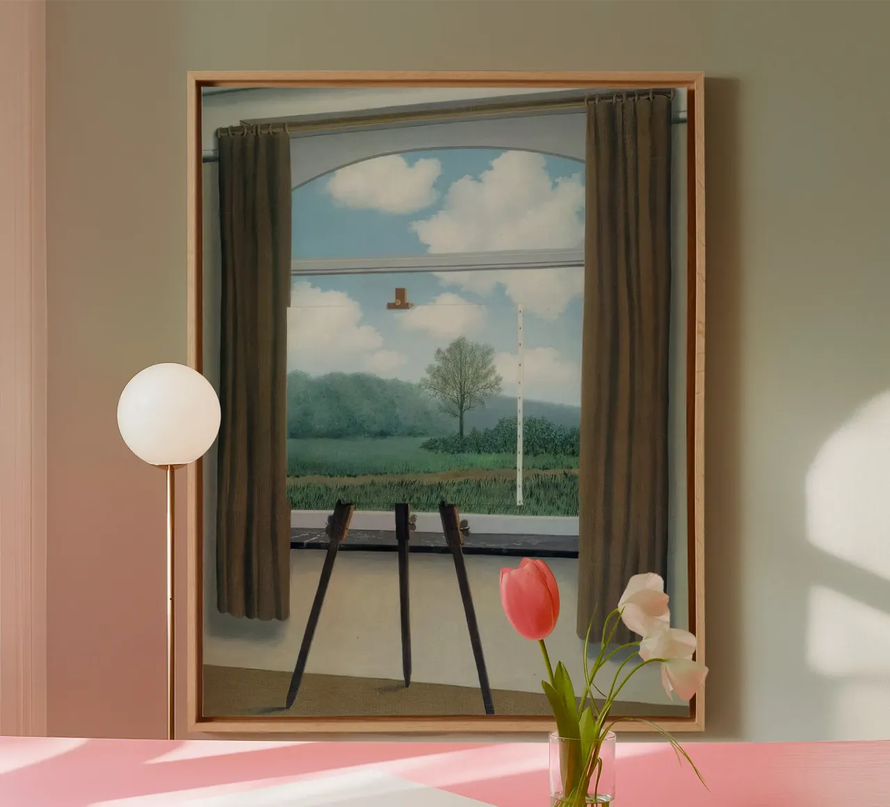 The Human Condition, 1933 by Rene Magritte canvas with Floater frame by TIGER JHONSON