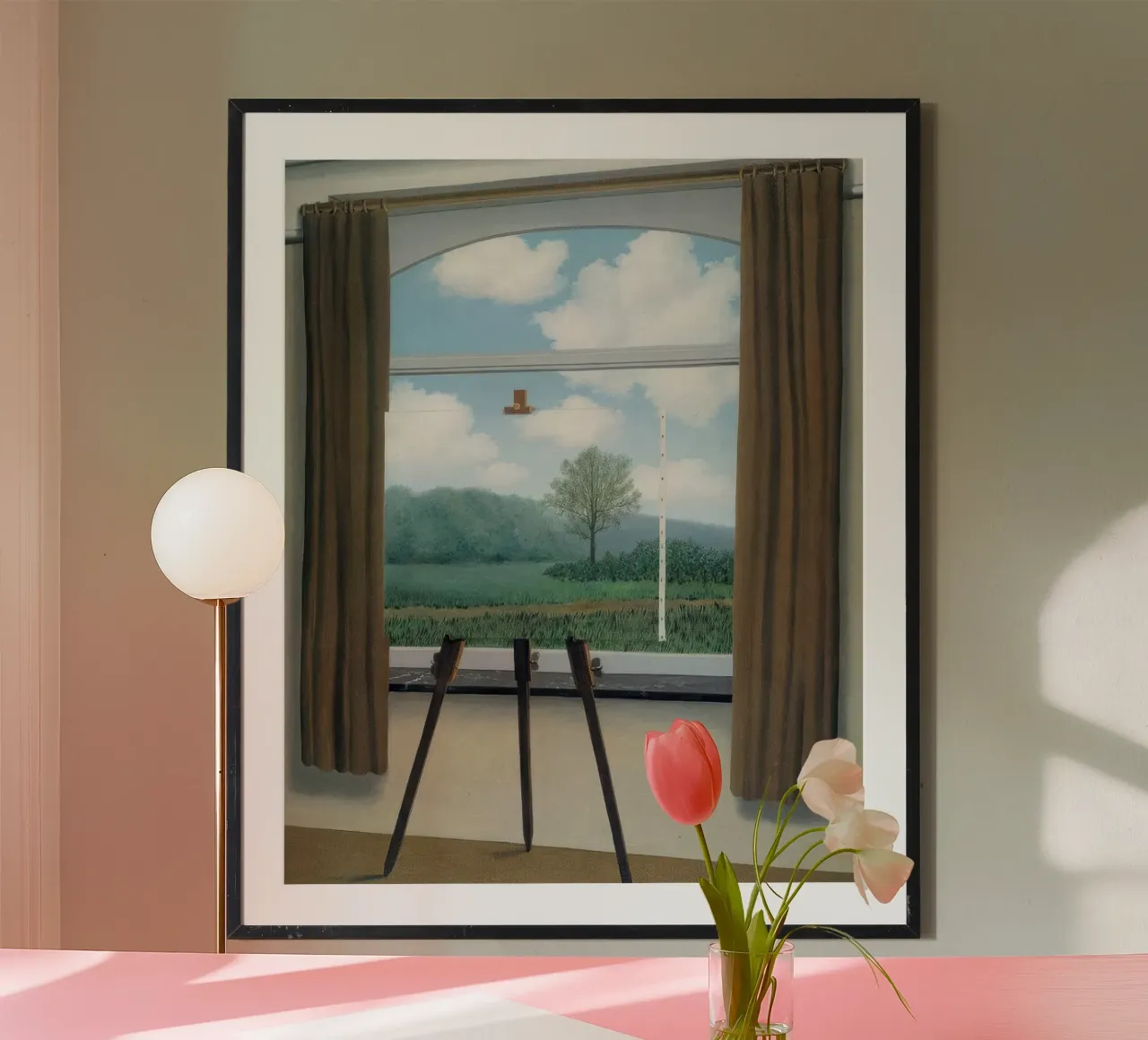 La condizione umana, 1933 di Rene Magritte poster con telaio in plastica da TIGER JHONSON
