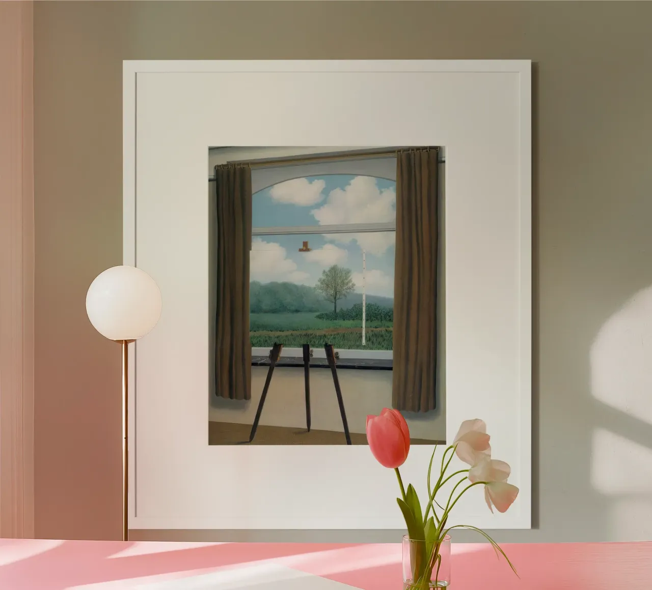 La condizione umana, 1933 di Rene Magritte poster con telaio in plastica da TIGER JHONSON