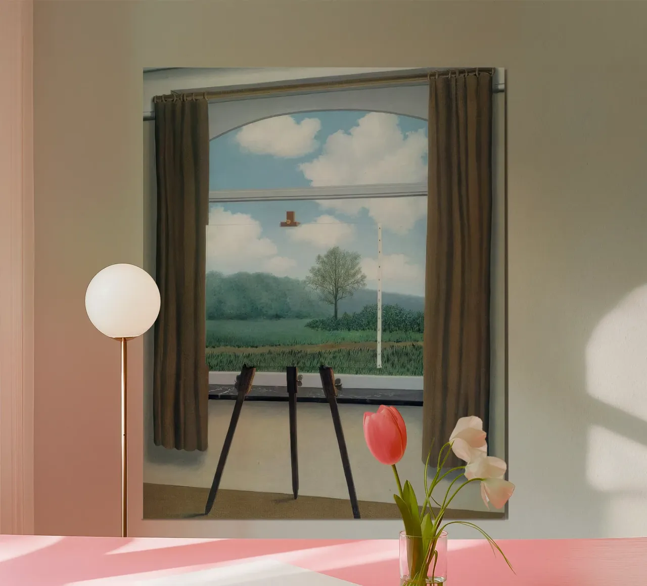 La condizione umana, 1933 di Rene Magritte poster con telaio in plastica da TIGER JHONSON