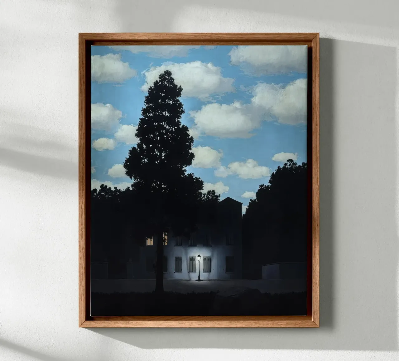 L'impero della luce, 1950 di Rene Magritte tela con Cornice a cassetta da TIGER JHONSON
