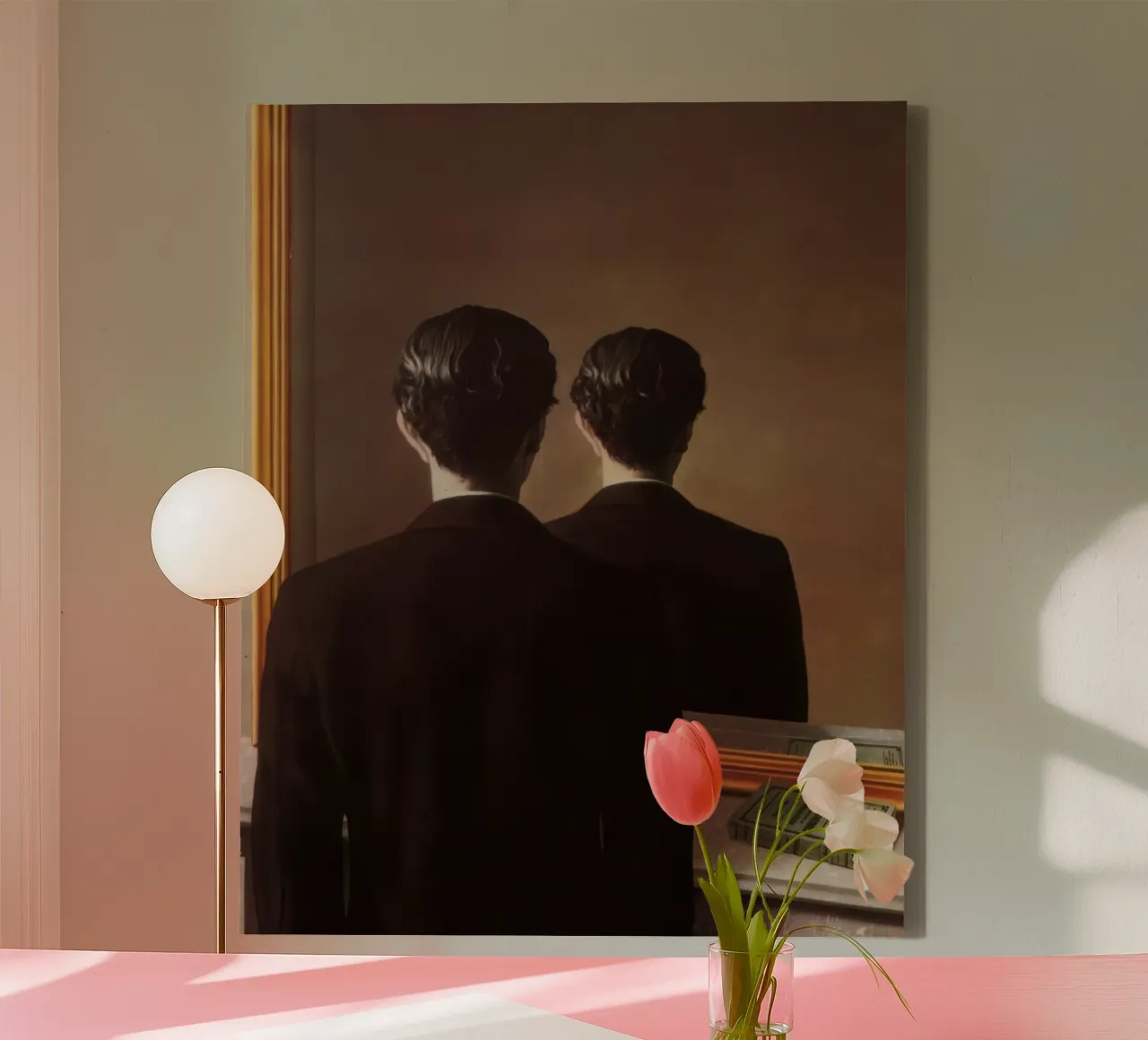 Nicht zu vervielfältigen, 1937 von Rene Magritte Leinwand mit Schattenfugenrahmen von TIGER JHONSON