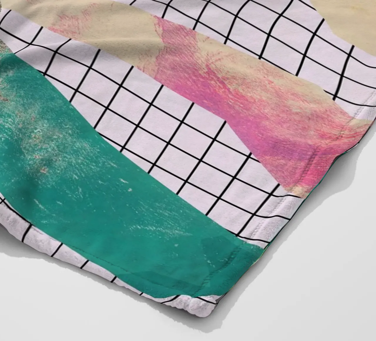Abstract Color Blocks fleece blanket by Metron